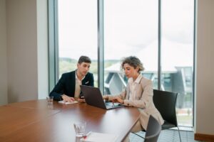 Business Meeting of two persons