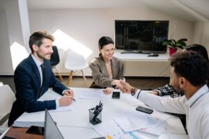 People in a business meeting